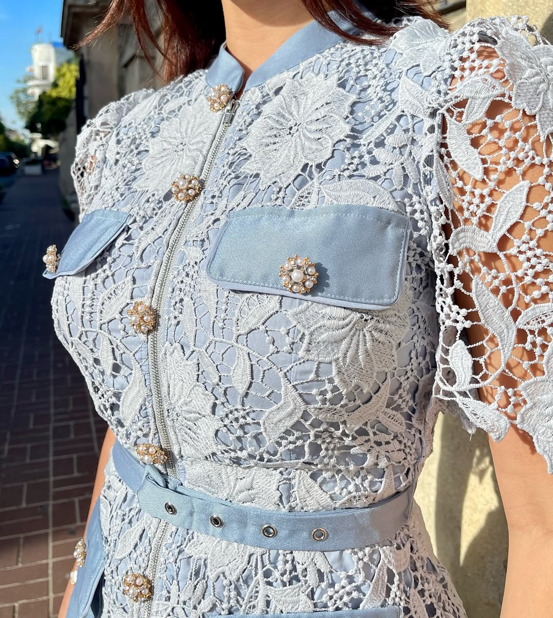 French Blue Dress