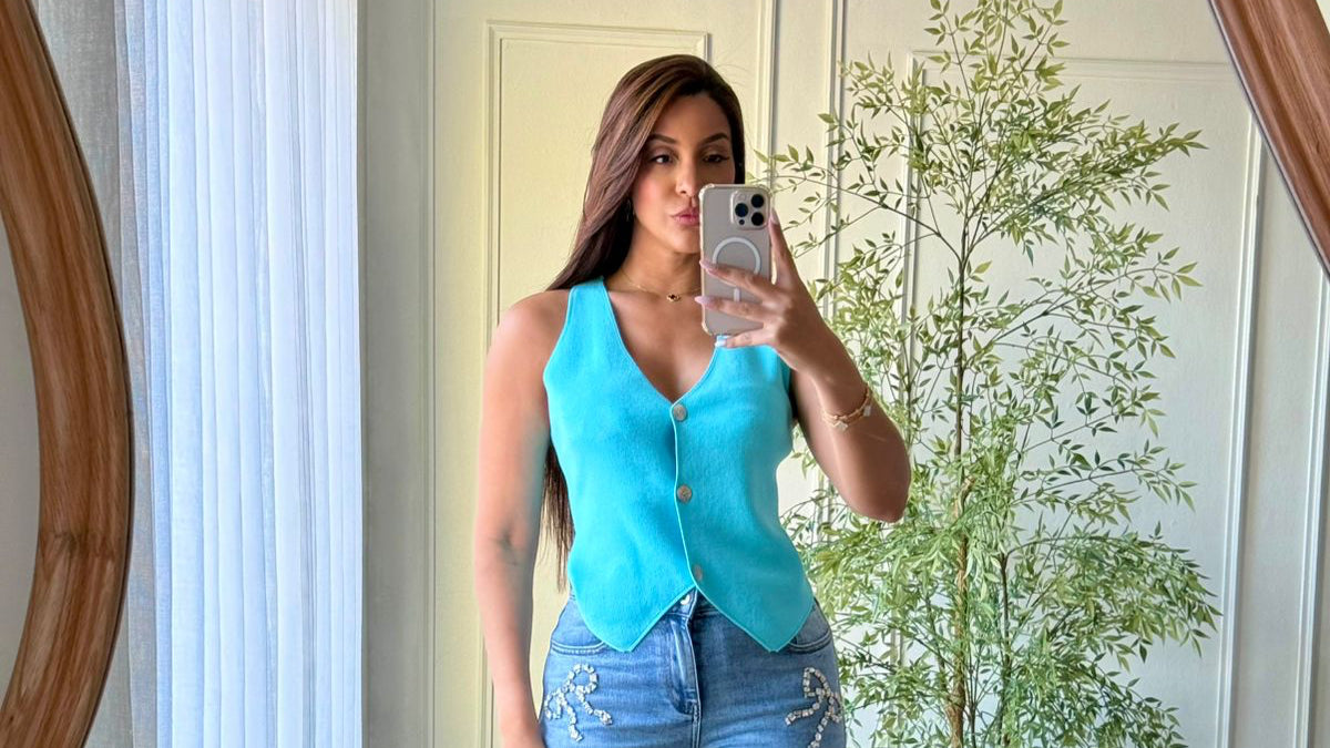 Turquoise Knit Top