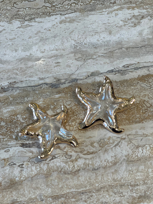 Aretes Estrella de Mar Dorada