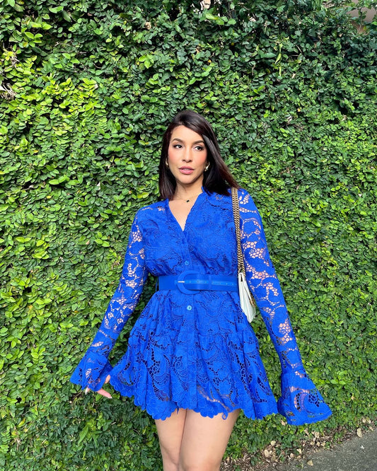 Cobalt Crochet Dress